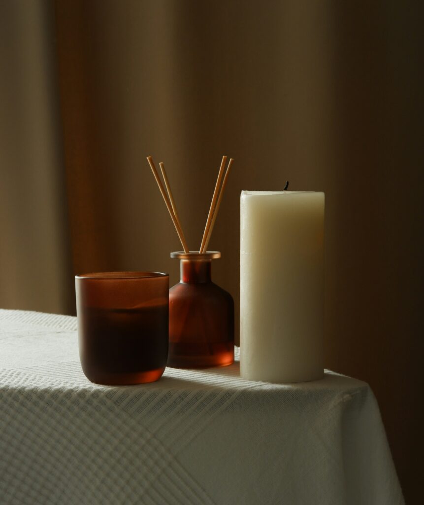 Aromatherapy creating a relaxing evening routine